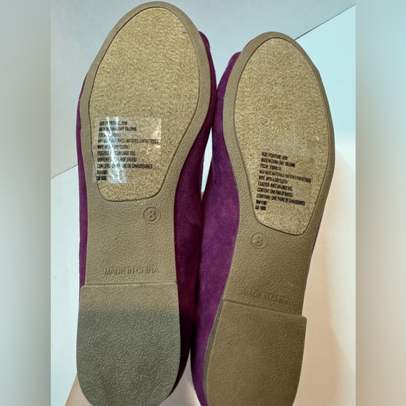 NWOT Cushion Walk By Avon Women’s Flat Slip On Open Toe Shoe Purple Size 8 - Picture 6 of 7